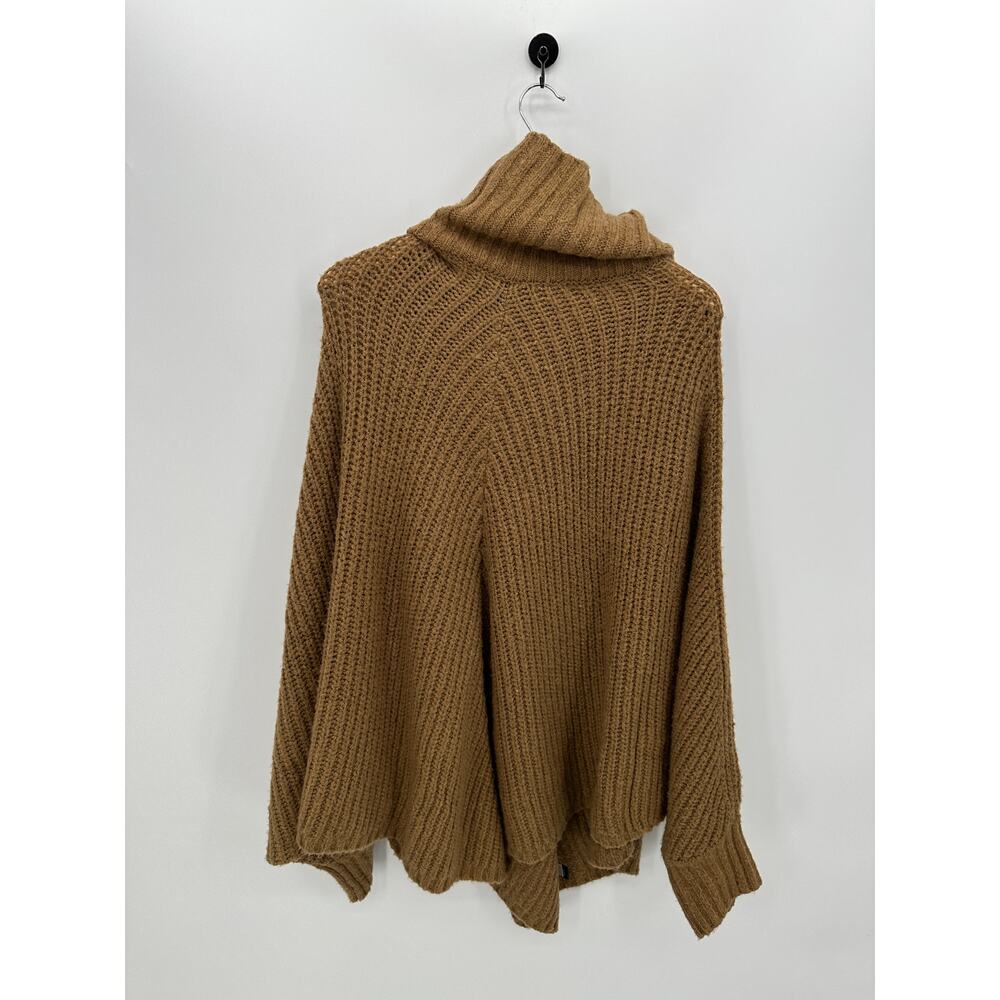 Torrid Brown Chunky Knit Turtleneck Sweater Poncho Women Sz 3X/4X Cozy Oversized